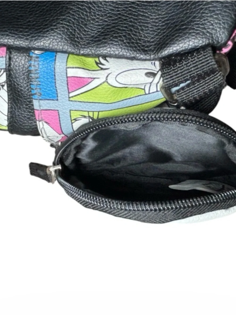 Warner Bros. Multicolor Cartoon Patchwork Mini Backpack with Bunny Coin Pouch